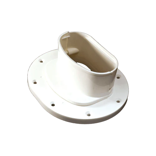 4.5" Wall Flange for Flexible Elbow Attachments – Available in Gray, White, and Brown - Image 3