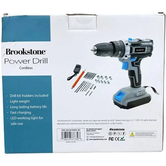 Brookstone 21V Cordless Power Drill Set – 30-Piece Rechargeable Drill Kit with Carrying Case | MRCOOL DIY Direct - Image 5
