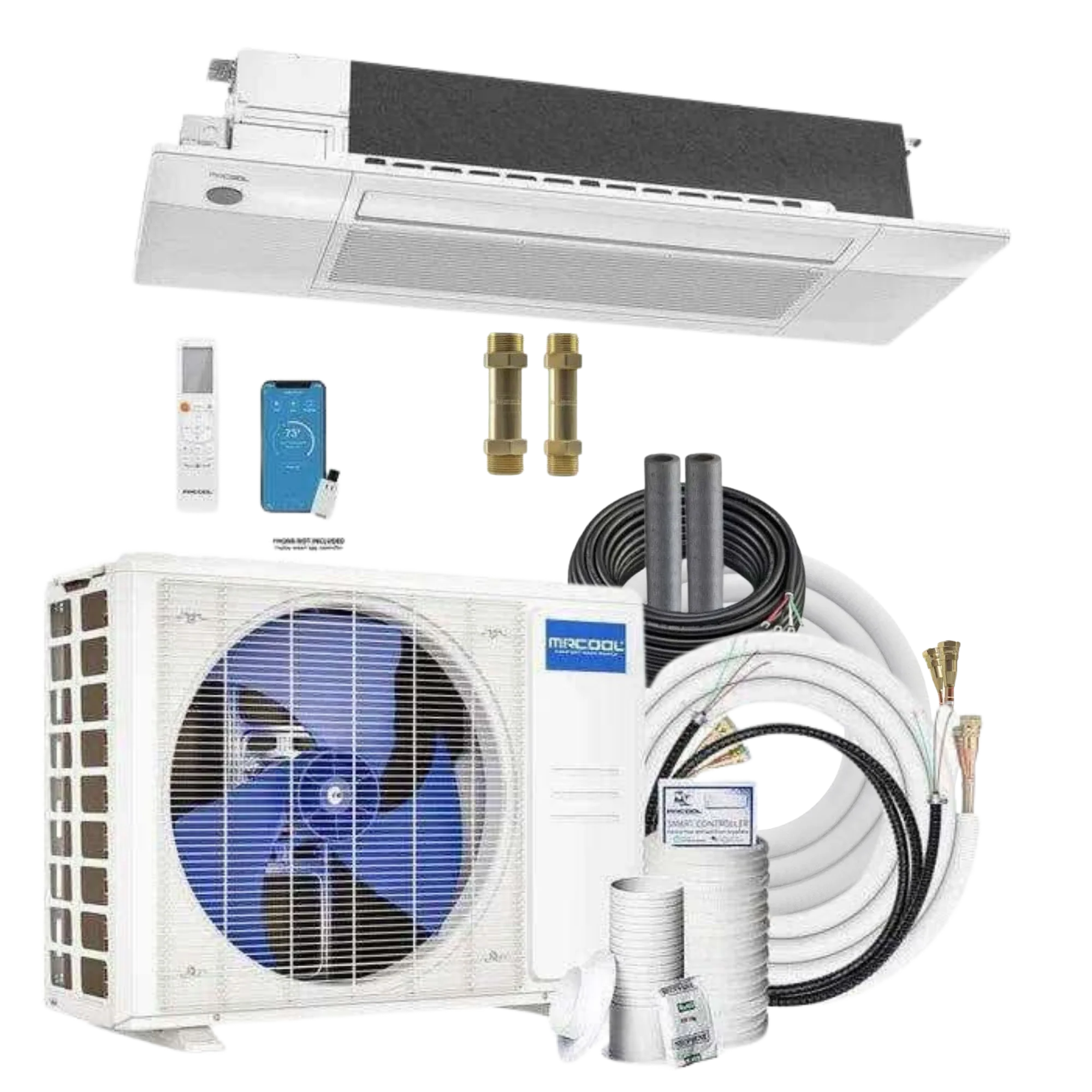 MRCOOL DIY 5th Gen E-Star Series 18K BTU, 1.5 Ton, 21.5 SEER2 Ductless Mini-Split Heat Pump System with Ceiling Cassette Air Handler – R-454B - Image 17